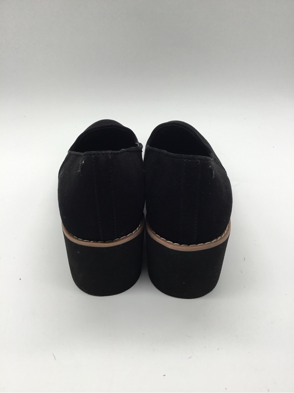 Vionic Black Suede Willa Wedge Platform Loafer Size 9.5 - Picture 6 of 6